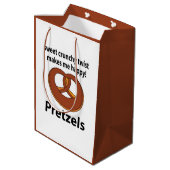 プレッツェル甘いカリカリのツイスト私は幸せなプレッツェル ミディアムペーパーバッグ (裏面アングル)