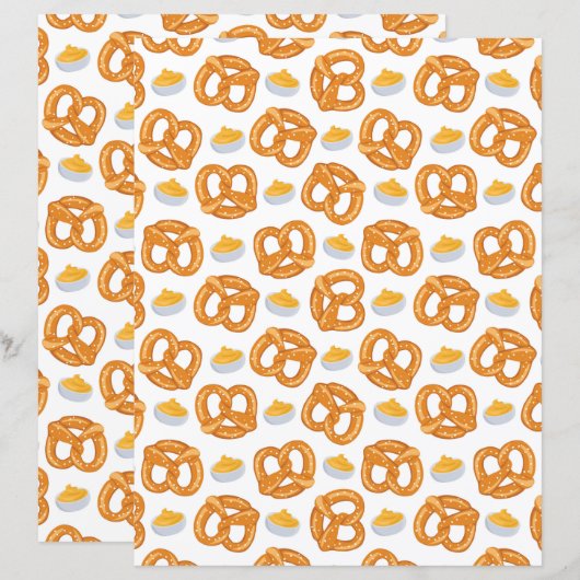 プレッツェル&チーズスクラップブック紙 (正面/裏面)