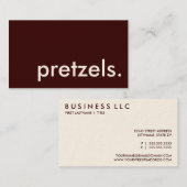 プレッツェル。 名刺 (正面/裏面)