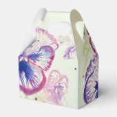 プレッティ・ピンク・パンスィー・フローラル・ウェディング・ケーキ・フェイヴァー・ボックス フェイバーボックス (裏面サイド)