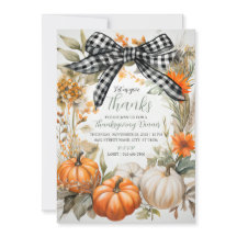 プレッドサンクスギビングディナーパーティの招待状