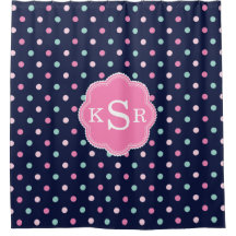 プレッピーでガーリーな|海軍ピンクの水はパーソナライズに点を打ちます