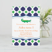 プレッピーでモダンなわに招待状の航海のなビーチ 招待状 (スタンド正面)