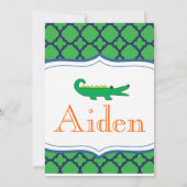 プレッピーでモダンなわに招待状の航海のなビーチ 招待状 (裏面)