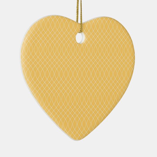 プレッピーで黄色い螺線形 セラミックオーナメント (右)