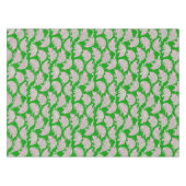 プレッピーなアルマジロ ピンク グリーン テーブルクロス (正面(横))