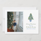 プレッピーなクリスマスツリーとシノセリーオーナメント シーズンカード (正面)