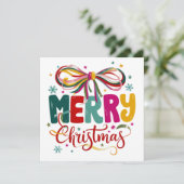 プレッピーなクリスマス コケッティ ボウ 2025 Xmas シーズンカード (スタンド正面)