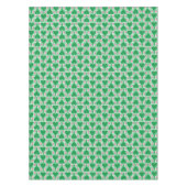 プレッピーなグリーンとピンクのウェディングギンガムピックルボール テーブルクロス (正面)