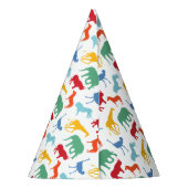 プレッピーなサファリの動物の誕生会の帽子 パーティーハット (裏面)