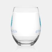 プレッピーなサンドダラー パーソナライズされた女子たちの週末 ステムなしワイングラス (左)