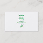 プレッピーなパターン 名刺 (裏面)