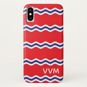 プレッピーなモノグラムの最小主義のゴシック体のiPhone iPhone X ケース
