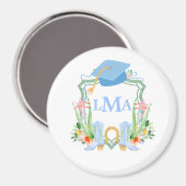 プレッピーな南部のカウガール モノグラム 卒業 マグネット (正面/裏面)