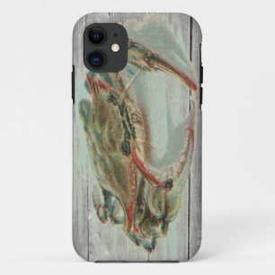 プレッピーな木製の航海のなsteampunkのヴィンテージのカニ iPhone 11 ケース