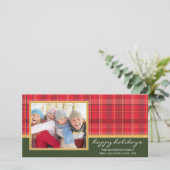 プレッピーな格子縞の休日%PIPE%の休日の写真カード シーズンカード (スタンド正面)