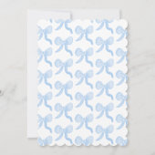 プレッピーな水彩ボウズ ギンガム カスタムフォト 招待状 (裏面)