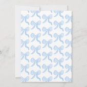 プレッピーな水彩ボウ ギンガム カスタムフォト 招待状 (裏面)