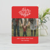 プレッピーな水玉模様のクリスマスの休日の写真カード シーズンカード (スタンド正面)