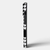 プレッピーな白黒千鳥格子のなパーソナライズ Case-Mate iPhoneケース (裏面 / 左)