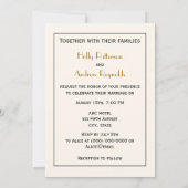 プレッピーな紋章パイナップル クレスト 招待状 (裏面)