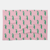 プレッピーな緑のわに キッチンタオル (横)