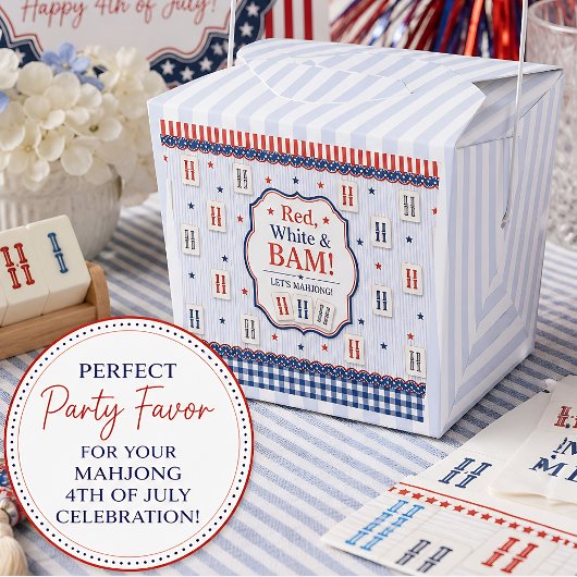 プレッピーな赤白青の麻雀4th of July フェイバーボックス