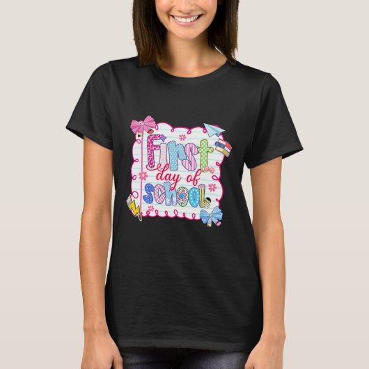 プレッピーコケットボウの学校初日 Tシャツ (正面)