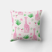 プレッピー クラシックなキリンとコスモポリタン ジャングル  クッション (裏面)