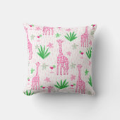 プレッピー クラシックなキリンとコスモポリタン ジャングル  クッション (正面)