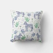 プレッピー クラシック ゼブラとマティーニ ホワイト クッション (正面)