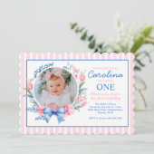 プレッピー グランミレニアル プレピー フラワール ブルーボウズ 招待状 (スタンド正面)