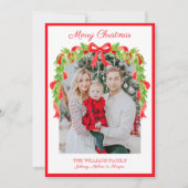 プレッピー グランミレニアル レッド ボウズ リボン ガーランド シーズンカード (正面)