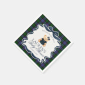 プレッピー コケッティー ボウ ベア タルタン プライド ベイビー シャワー スタンダードカクテルナプキン (角)