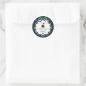 プレッピー コケッティ ボウ ベア タルタン 誕生日 ギフト ラウンドシール (バッグ)