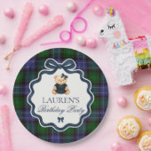 プレッピー コケッティ ボウ ベア プライドパターン 誕生日 ペーパープレート (パーティー)