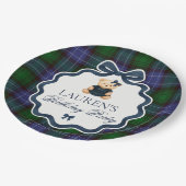 プレッピー コケッティ ボウ ベア プライドパターン 誕生日 ペーパープレート (アングル)