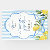 プレッピー ストライプ シトラス ウェディング シャワー デコ 横断幕 (横)