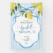 プレッピー ストライプ シトラス ウェディング シャワー デコ 横断幕 (縦)