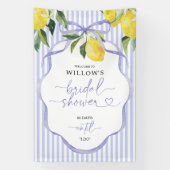 プレッピー ストライプ シトラス ウェディング シャワー デコ 横断幕 (縦)