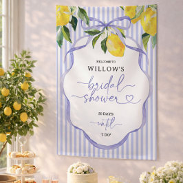 プレッピー ストライプ シトラス ウェディング シャワー デコ 横断幕