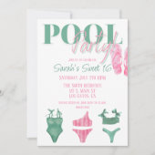 プレッピー プールパーティーの招待状 招待状 (正面)