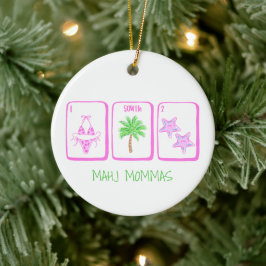 プレッピー MAHJ MOMMAS ビーチマージャン オーダーメイド セラミックオーナメント