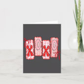 プレッピー Xoxo コケッティー ボウ ハーツ バレンタインデー カード (正面)