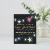 プレティーンの誕生日の女の子のカラフルのパーティの招待状 招待状 (スタンド正面)