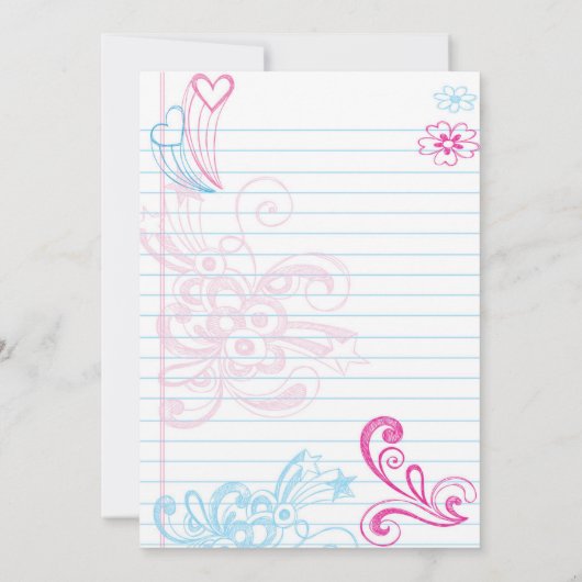 プレティーンの10代の若者のバースデーパーティ招待状 招待状 (裏面)