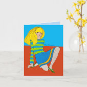 プレティーン、10代のなまたは老女のためのバースデー・カード カード (黄色い花)