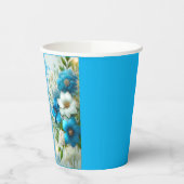 プレティー ニュービギニングス フラワーブルー ブライダルシャワー 紙コップ (左)
