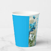 プレティー ニュービギニングス フラワーブルー ブライダルシャワー 紙コップ (右)