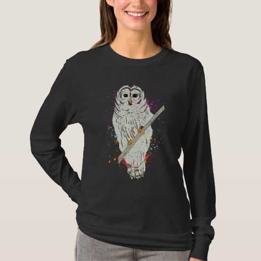 プレデター森林動物ワイズバードフクロウ1 Tシャツ (正面)